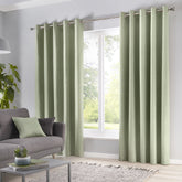 Fusion Sorbonne Green Eyelet Curtains Fusion Sorbonne Green Eyelet Curtains